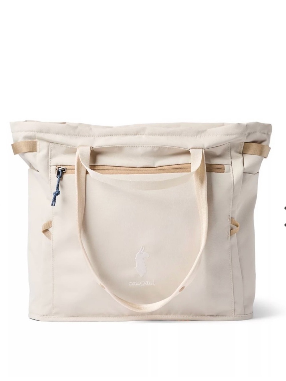 cotopaxi Mente 22L Tote Cream Everyday Tote Bag Front Zip Pocket